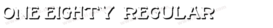 One-Eighty Regular字体转换